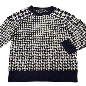 J.Crew Houndstooth Sweater - Gray and Navy